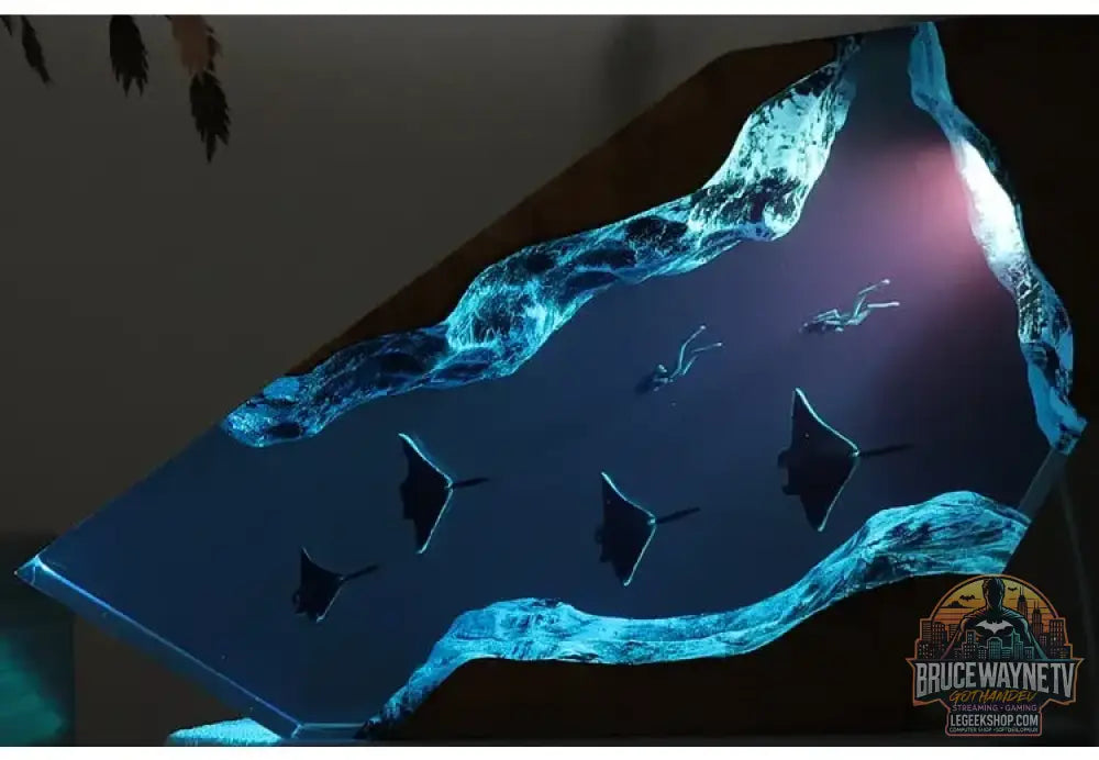 Pièce décorative de table micro-scène marine - Baleine en résine lumineuse décoration personnalisée pour la maison