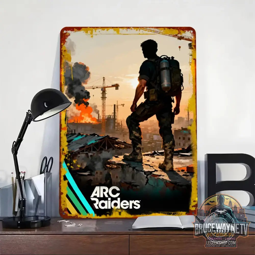 Plaque Métallique Arc Raiders Vintage Rétro Déco Garage 30x20cm - Affiche Métallique