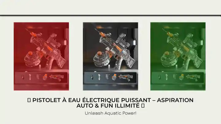 🔫 Pistolet &agrave; Eau &Eacute;lectrique Puissant &ndash; Aspiration Auto &amp; Fun Illimit&eacute; 🔫 by@Outfy