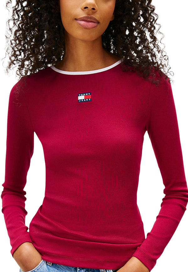 Tommy Hilfiger Jeans Pull femme — bordeaux