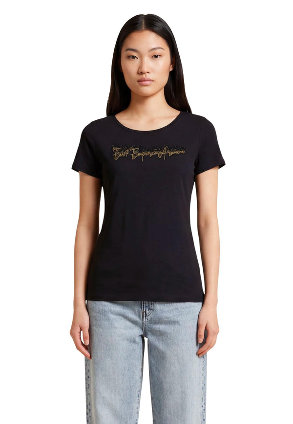 Ea7 T-shirt femme — black