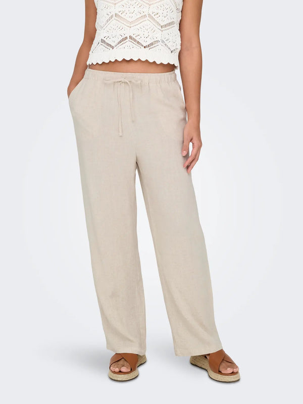 Only Pantalon femme Pantalons — beige