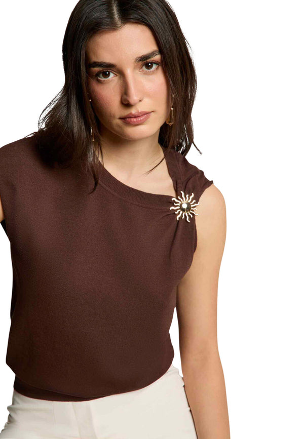 Morgan De Toi Pull femme — brown