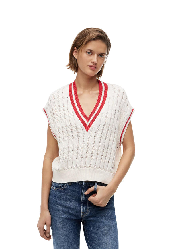 Tommy Hilfiger Jeans Jean femme Gilets — white