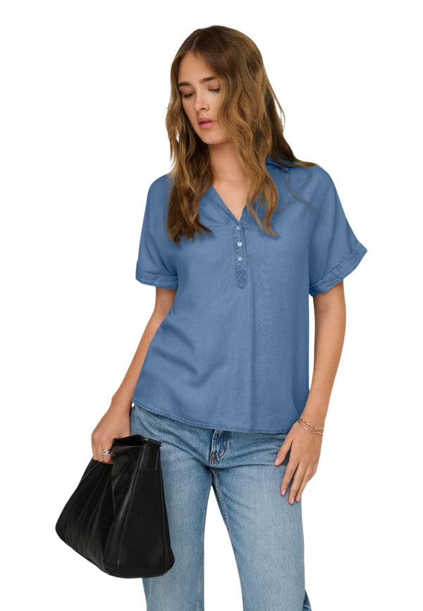 Only Vêtement femme Blouse — blue