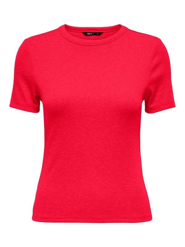 Only T-shirt femme — red
