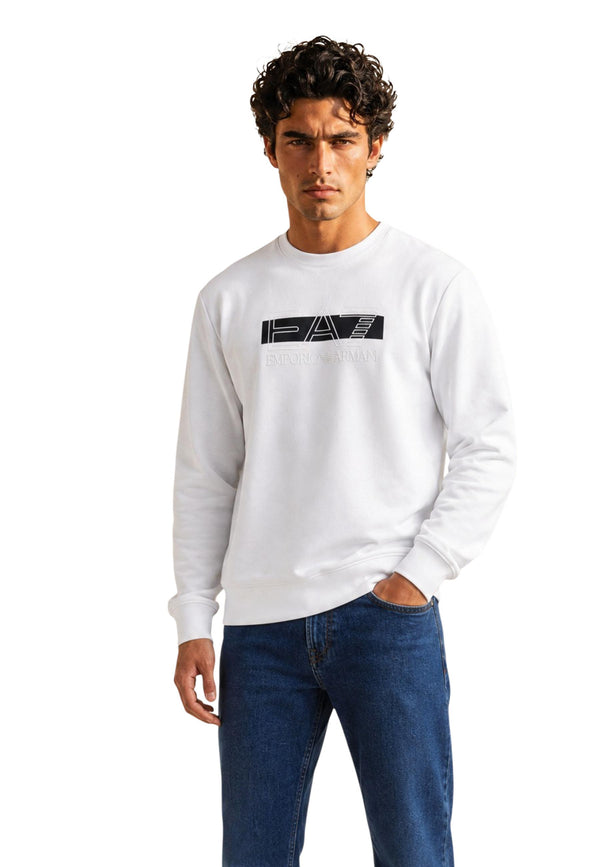 Ea7 Sweat homme Sweatshirts — white