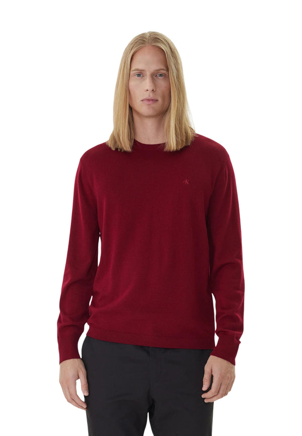 Calvin Klein Pull homme — bordeaux