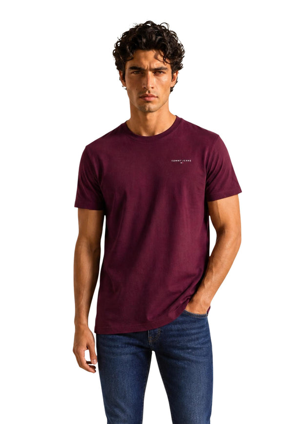 Tommy Hilfiger Jeans T-shirt homme — bordeaux