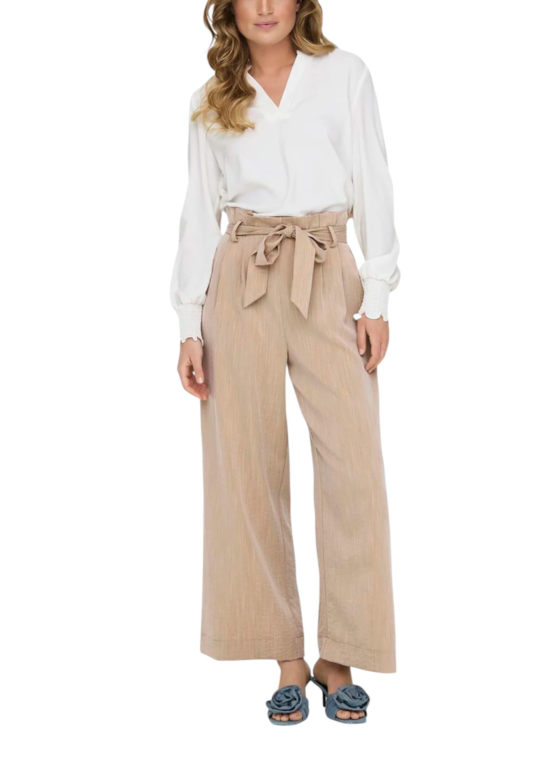 Only Pantalon femme Pantalons — beige