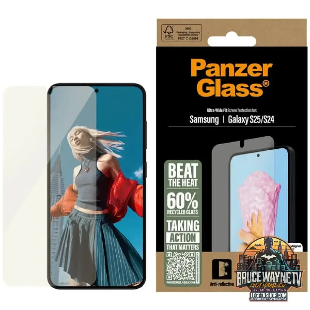 PanzerGlass All-in-One Displayschutz, Schutzfolie transparent, Samsung Galaxy S25 / S24, Ultra Wide Fit, EasyAligner - PanzerGlass - vue 4