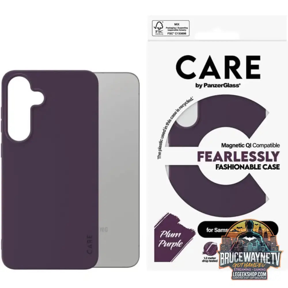 PanzerGlass Fearlessly Fashionable Case, Handyhülle pflaume, Samsung Galaxy S25+, QI-kompatibel - PanzerGlass - vue 4