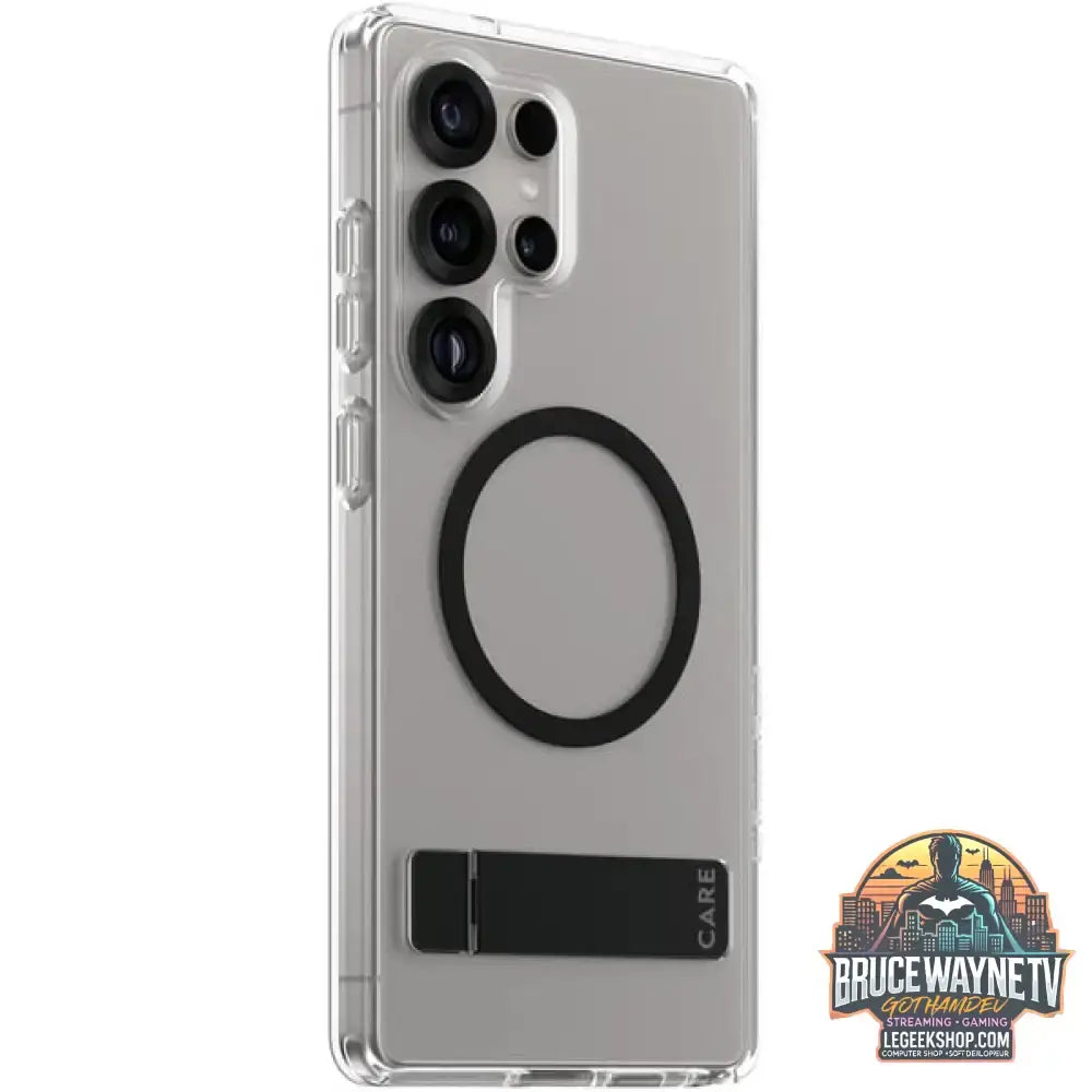 PanzerGlass Kickstand Case, Handyhülle transparent/schwarz, Samsung Galaxy S25 Ultra, QI-kompatibel - PanzerGlass - vue 3