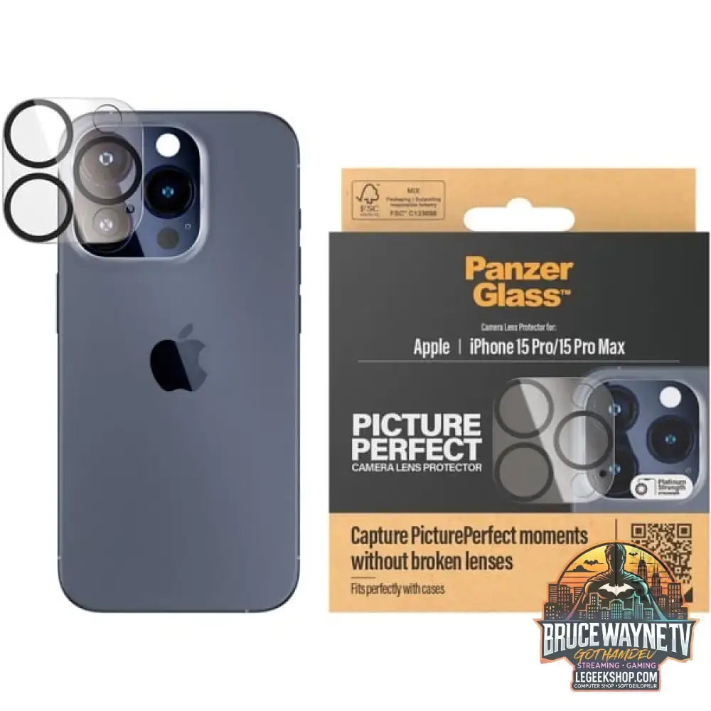 PanzerGlass PicturePerfect Kameraschutz, Schutzfolie transparent, iPhone 15 Pro, iPhone 15 Pro Max - PanzerGlass - vue 4