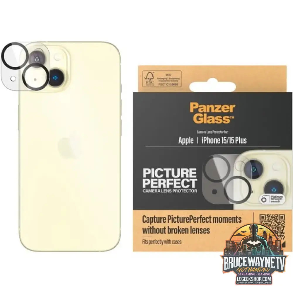 PanzerGlass PicturePerfect Kameraschutz, Schutzfolie transparent, iPhone 15, iPhone 15 Plus - PanzerGlass - vue 4