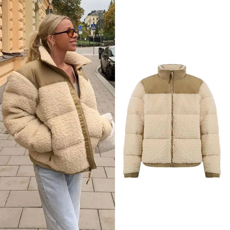 Veste d'Hiver en Faux Shearling pour Femme, Manteau en Suède, Fourrure Douce | 2024 | Wayne Outfitters aliexpress