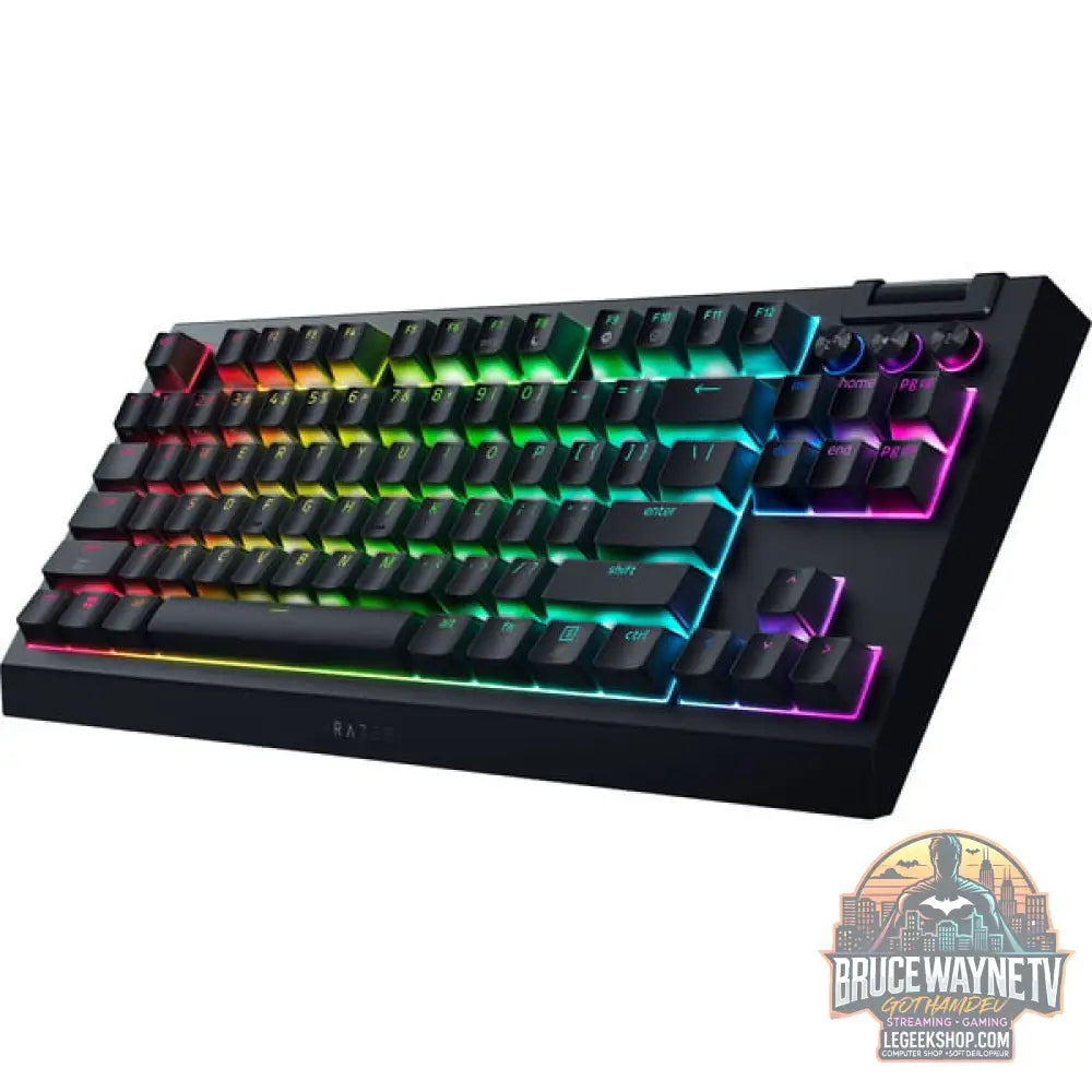 Razer BlackWidow V4 TKL HyperSpeed, clavier gaming - vue 3