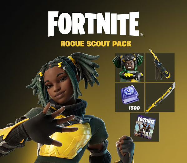 Fortnite - Rogue Scout Pack + 1500 V-Bucks Challenge AR XBOX One /