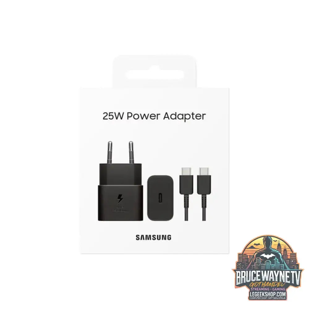 Samsung Schnellladegerät EP-T2510X 25 Watt, mit Kabel schwarz, GaN, PD 3.0, SFC, 1 Meter Kabel - Samsung - vue 5