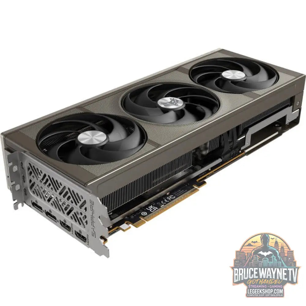 SAPPHIRE Radeon RX 9070 Nitro+ Gaming OC, carte graphique gris, RDNA4, GDDR6, 2x DisplayPort, 2x HDMI 2.1 - SAPPHIRE - vue 3