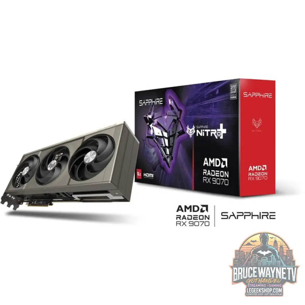SAPPHIRE Radeon RX 9070 Nitro+ Gaming OC, carte graphique gris, RDNA4, GDDR6, 2x DisplayPort, 2x HDMI 2.1 - SAPPHIRE - vue 7