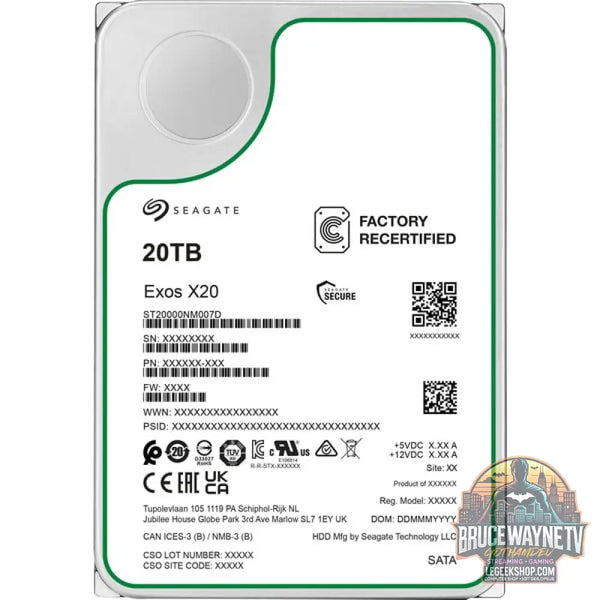 Seagate Exos X20 20 TB, Festplatte SATA 6 Gb/s, 3,5" - Seagate