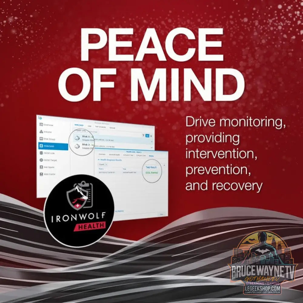 Seagate IronWolf NAS 10 TB CMR, Festplatte SATA 6 Gb/s, 3,5" - Seagate - vue 8