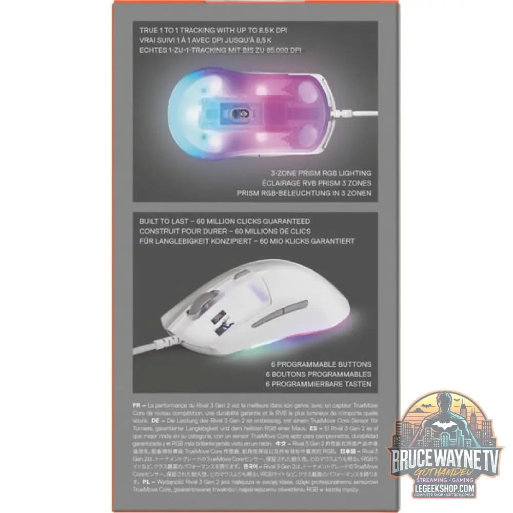 SteelSeries Rival 3 Gen 2, souris gaming - vue 9