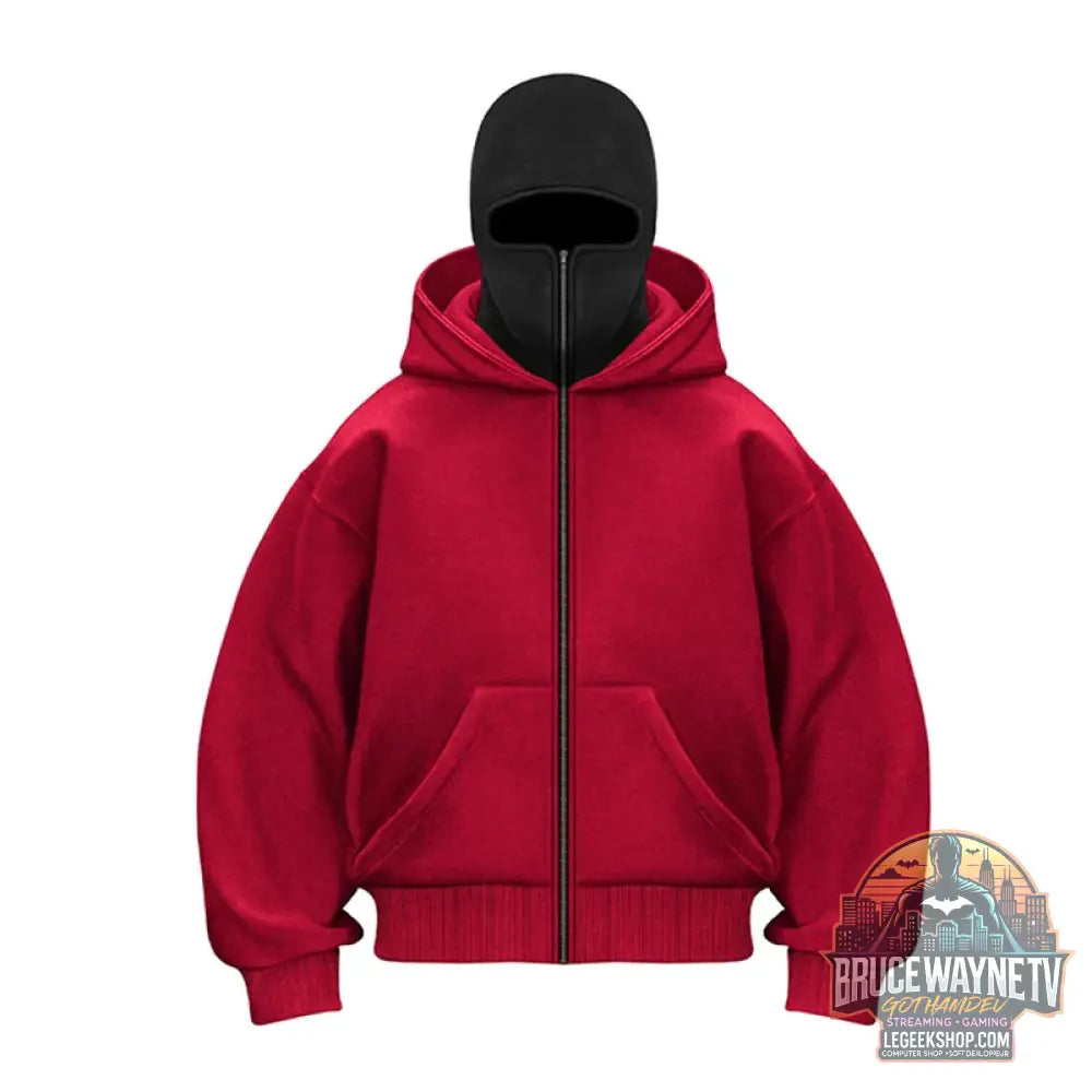 Sweat Capuche Zippé Unisexe Homme Femme Automne Hiver - XL / bordeaux - Sweat Capuche