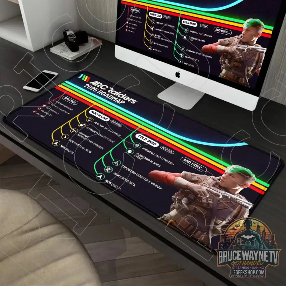 Tapis de Souris Arc Raiders XXL 900x400mm Gaming Antidérapant - R-9 / 800x400x3mm - Tapis de Souris