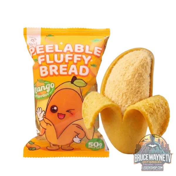 Tokimeki Peelable Fluffy Bread saveur mangue goûter pelable en forme et au goût de mangue de 50 g (lot de 32) - Snacks