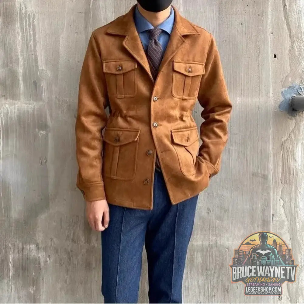 Veste Homme Style Japonais Rétro Slim Fit Laine Capuche Manches Longues - Brown / M - Veste Homme